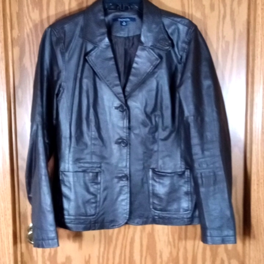 Chadwicks, leather jacket, career wear, date night, party, church interv…